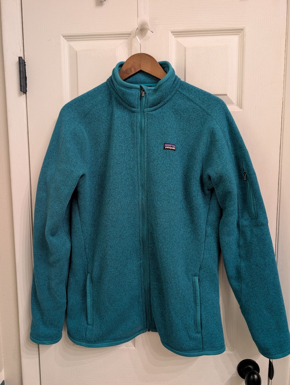 Patagonia Women's XL Better Sweater Full Zip Jacket Teal Pockets